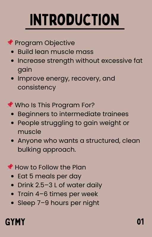 Smart Bulk Program - GYMY