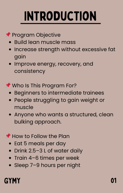 Smart Bulk Program - GYMY