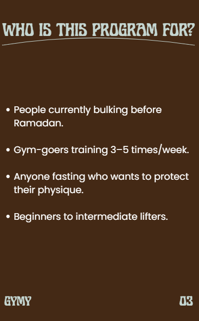 Ramadan smart fuel  - GYMY