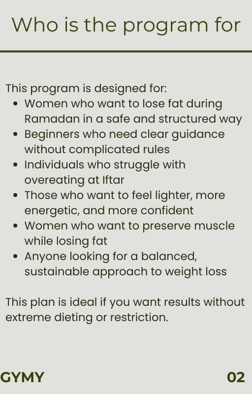 Ramadan lean reset - GYMY