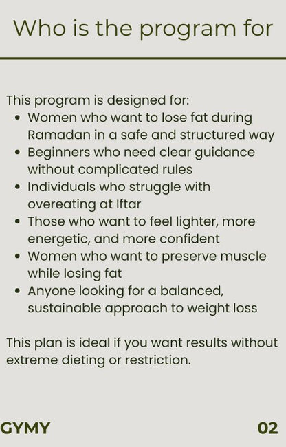 Ramadan lean reset - GYMY